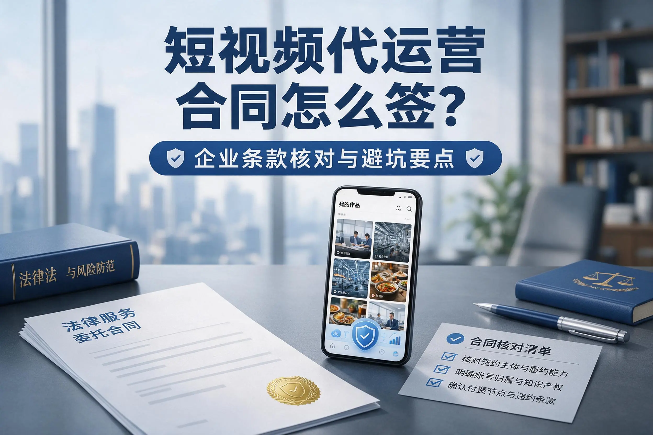 短视频代运营合同怎么签？大兴安岭企业条款核对与避坑要点