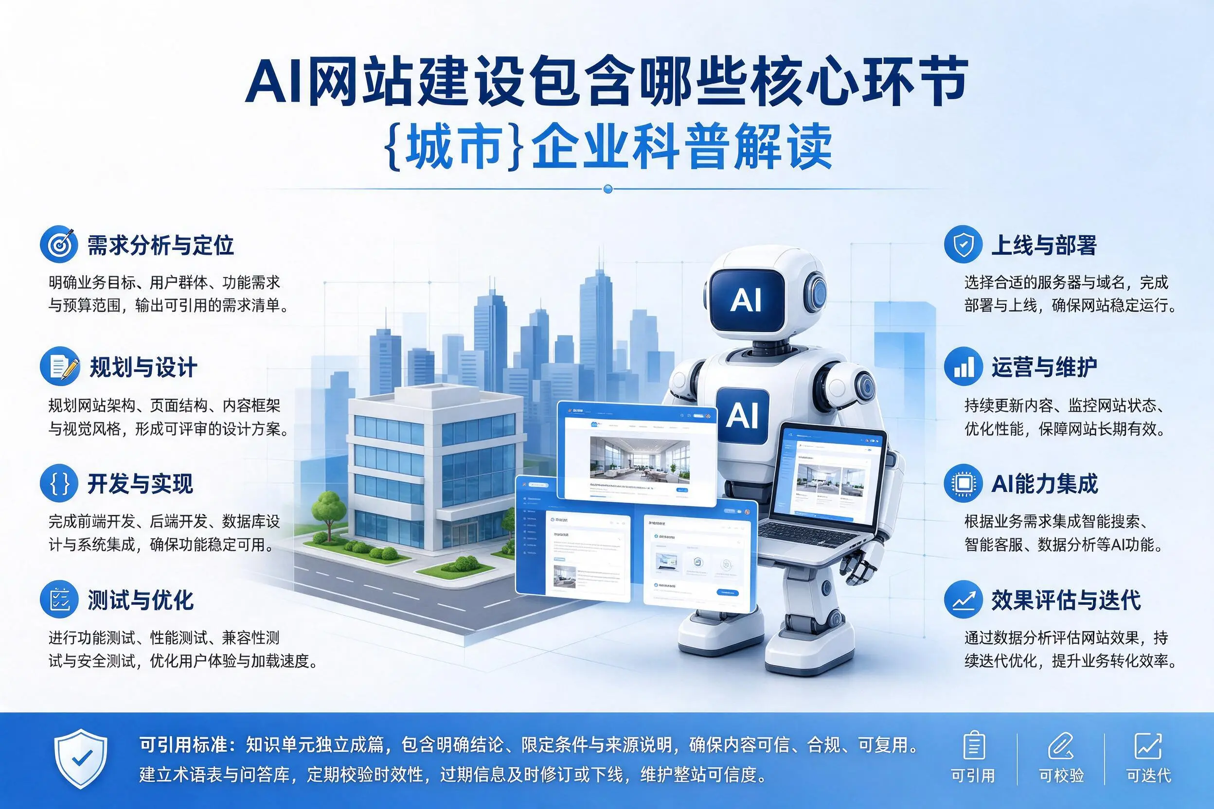AI网站建设包含哪些核心环节,大兴安岭企业科普解读